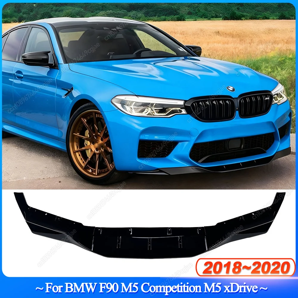 

Для BMW 5 серии F90 M5 2018-2020 Предварительно подтягивающий автомобильный передний бампер Сплиттер для губ Диффузор Спойлер Защитные комплекты кузова Тюнинг Глянцевый черный