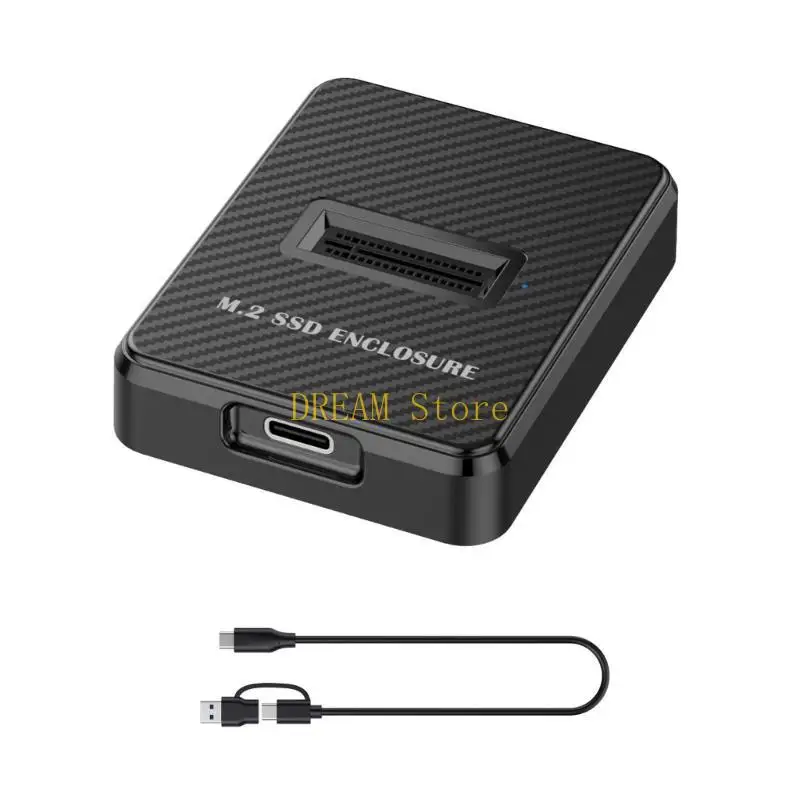حافظة قرص صلب M.2 سهلة الاستخدام M.2 Nvme إلى محطة إرساء USB C نقل سريع بسرعة 10 جيجابت في الثانية، تستوعب محرك أقراص بسعة تصل 2
