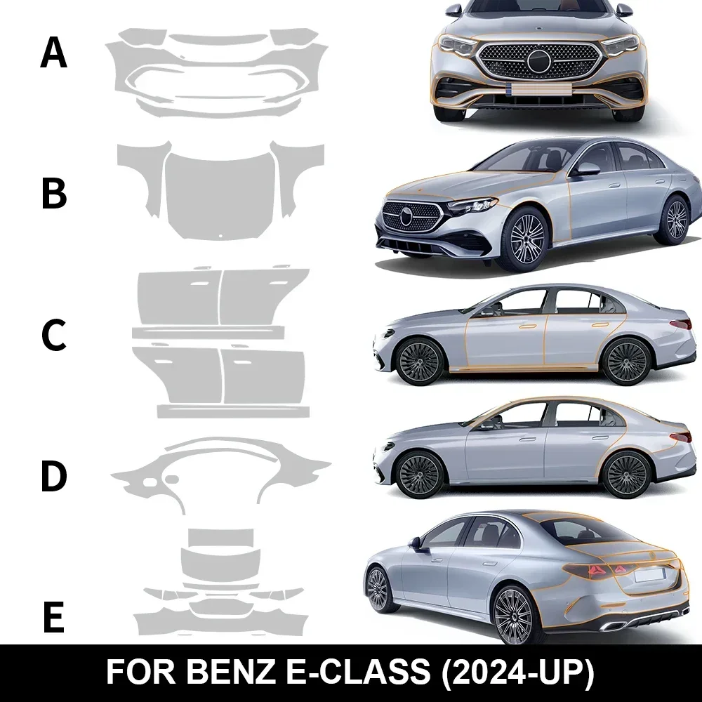 

TPU Invisible Transparent Clear Bra PPF Decal Kit For Mercedes Benz E Class W214 2024 2025 Car Paint Protection Film