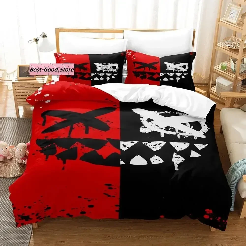 

XOXO Devil Smiling Face Bedding Set Single Twin Full Queen King Size Bed Set Aldult Kid Bedroom Duvetcover Sets 3D Print 2022