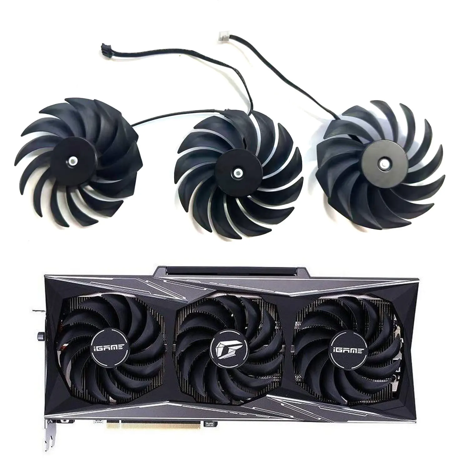 Brand new original cooling fan PVA080E12R DC 12V 0.50A 4PIN for Colorful iGame RTX 3060 3070 3080 Ti Vulcan Video Card Fan