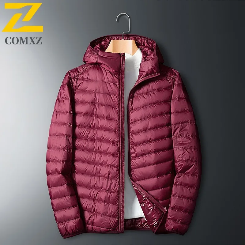 COMXZ Men Padding Coat Stylish Winter New Street Ski Warm Windproof Hiking Cotton Padded Jacket Comfortable Snow Puffer Jackets