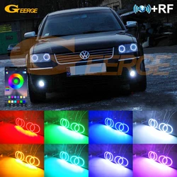 For Volkswagen VW Passat Facelift B5.5 RF Remote Bluetooth-Compatible APP Multi-Color RGB Led Angel Eyes Kit Halo Rings
