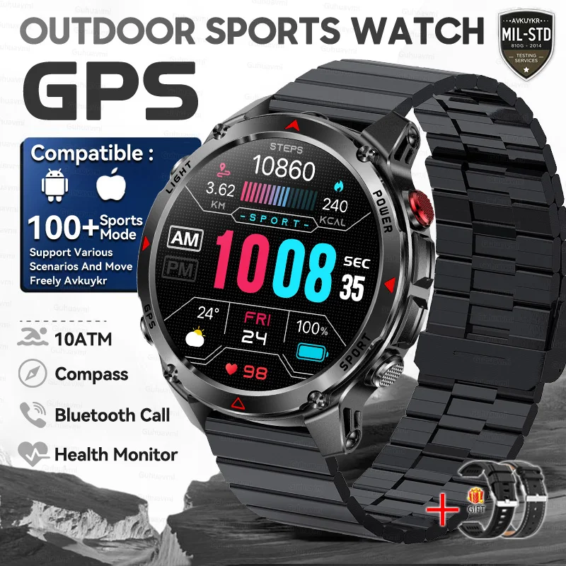 T-Rex 3 Pro Military Grade AGPS Smart Watch 10 ATM Wasserdicht Dualband GNSS Kompass Höhenmesser AMOLED Schwimmen Sport Smart Watch Männer