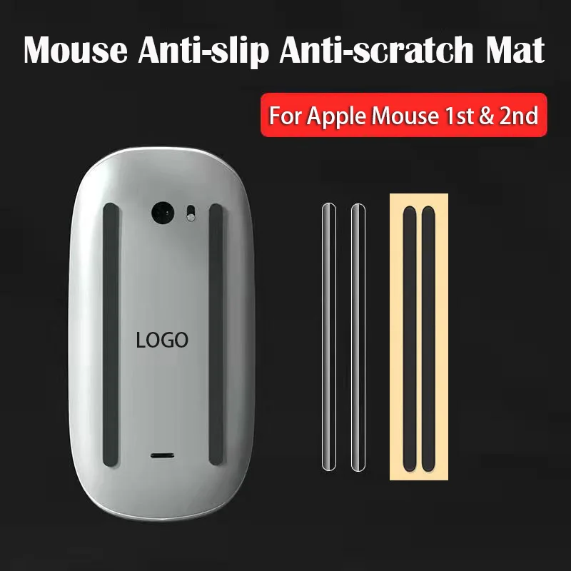 1 zestaw wymiennych nóżek myszy Naklejka ochronna na etui Mata zapobiegająca zarysowaniom Nowe krawędzie myszy Antypoślizgowa osłona do myszy Apple Magic Mouse