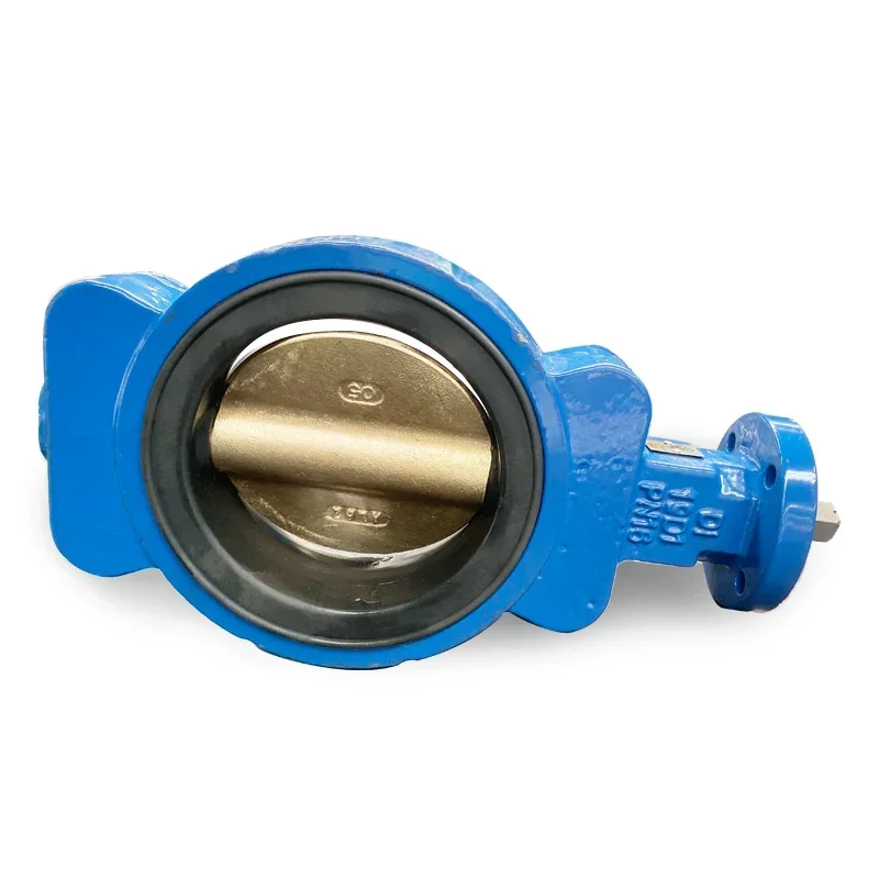 วาล์วผีเสื้อแบบกึ่งลูกปืนคุณภาพสูง DIN JIS BS API PN10/16  พร้อมเฟืองตรงสำหรับภาชนะ จากโรงงานผู้ผลิต