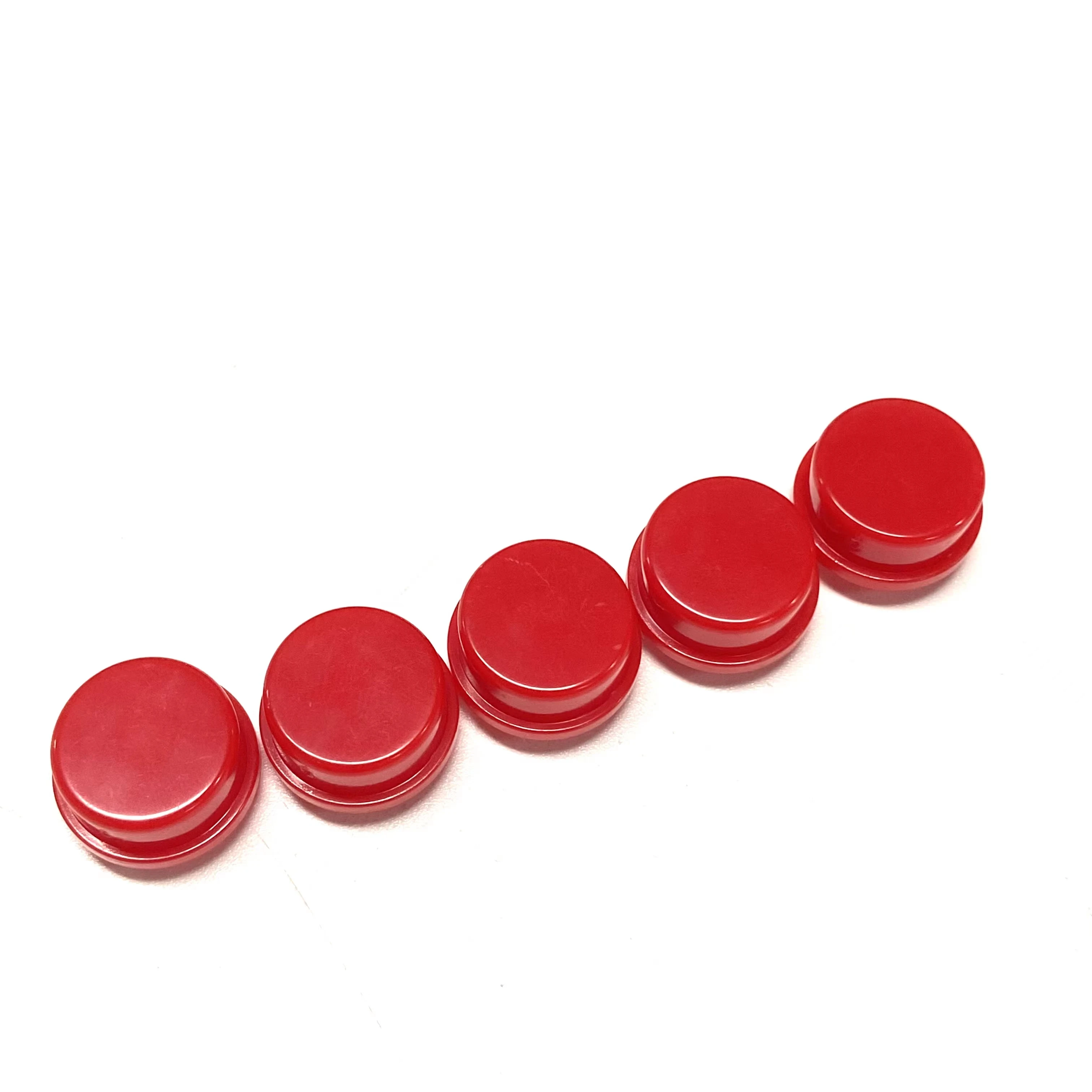 10PCS/LOT 12X12X7.3 Round Tactile Button Caps For 12*12*7.3 mm Tact Switches 5 Colors Switch Cap 12x12x7.3 mm A24 Switch Button