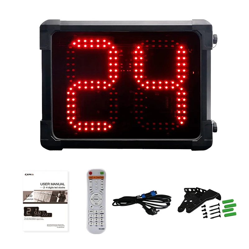 Ganxin Waterproof Single Sided Display 0-99 Countdown Counter Drop Shipping Basketball Outdoor LED 12/24 24s Shot Clock For Sale
