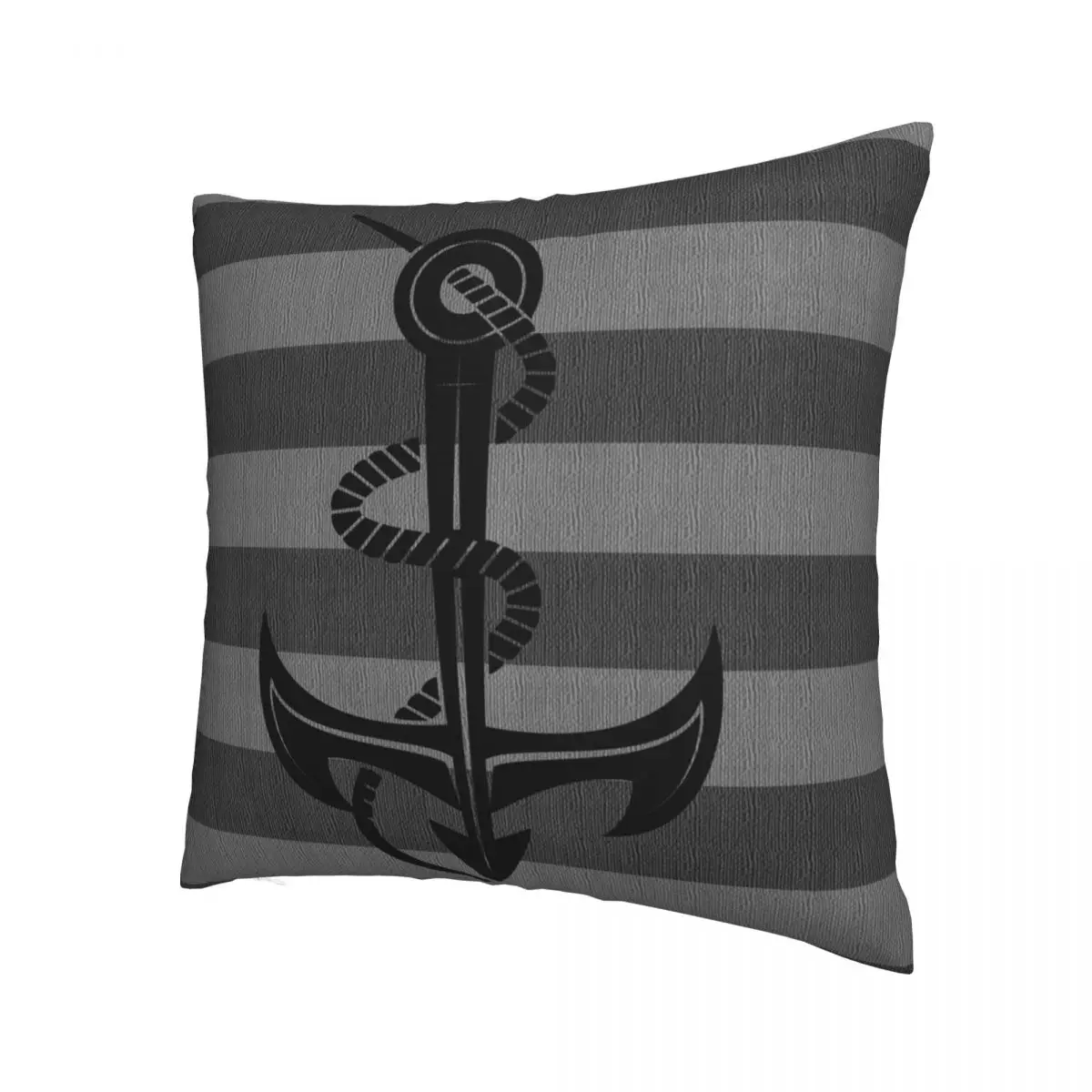 Gray Stripes Anchor Pillowcase Soft Polyester Cushion Cover Decoration Throw Pillow Case Cover Bed Zipper 45*45cm