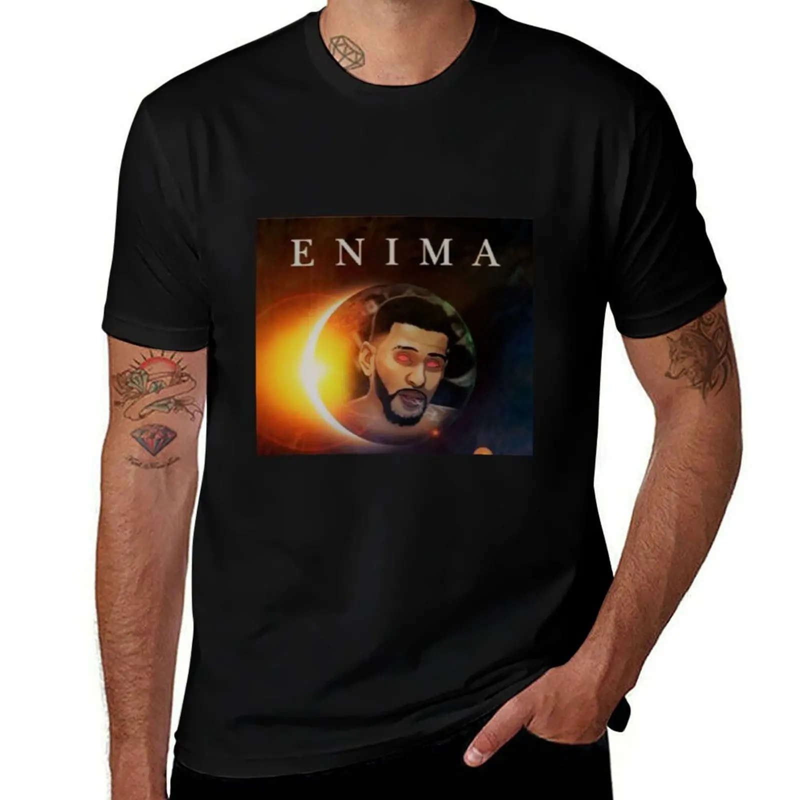 enima T-Shirt All Match Print Short Sleeve Top T-Shirt