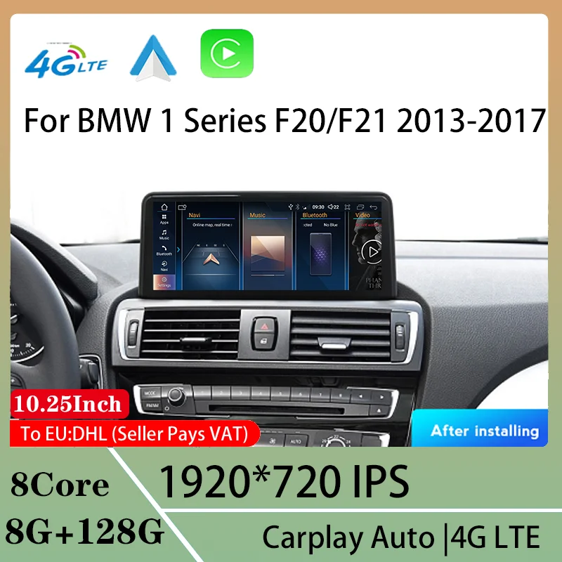 

Android 13 Car Multimedia Player GPS Navigation Radio For BMW 1 Series F20 F21 2013-2017 IPS Screen Video 10.25" Carplay Auto 4G