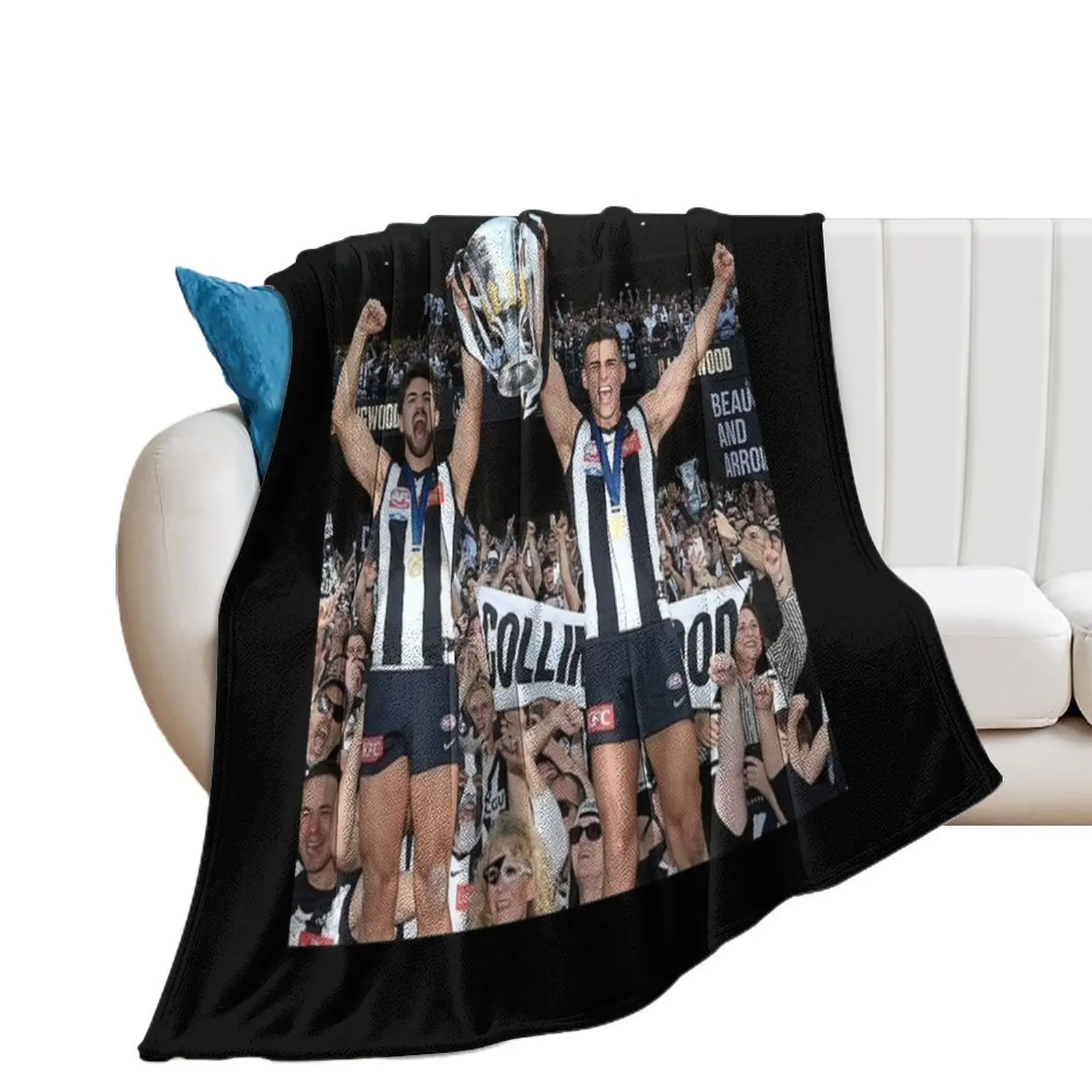 Daicos Brothers Premiership Trophy Collingwood Throw Blanket Designers Tourist Blankets