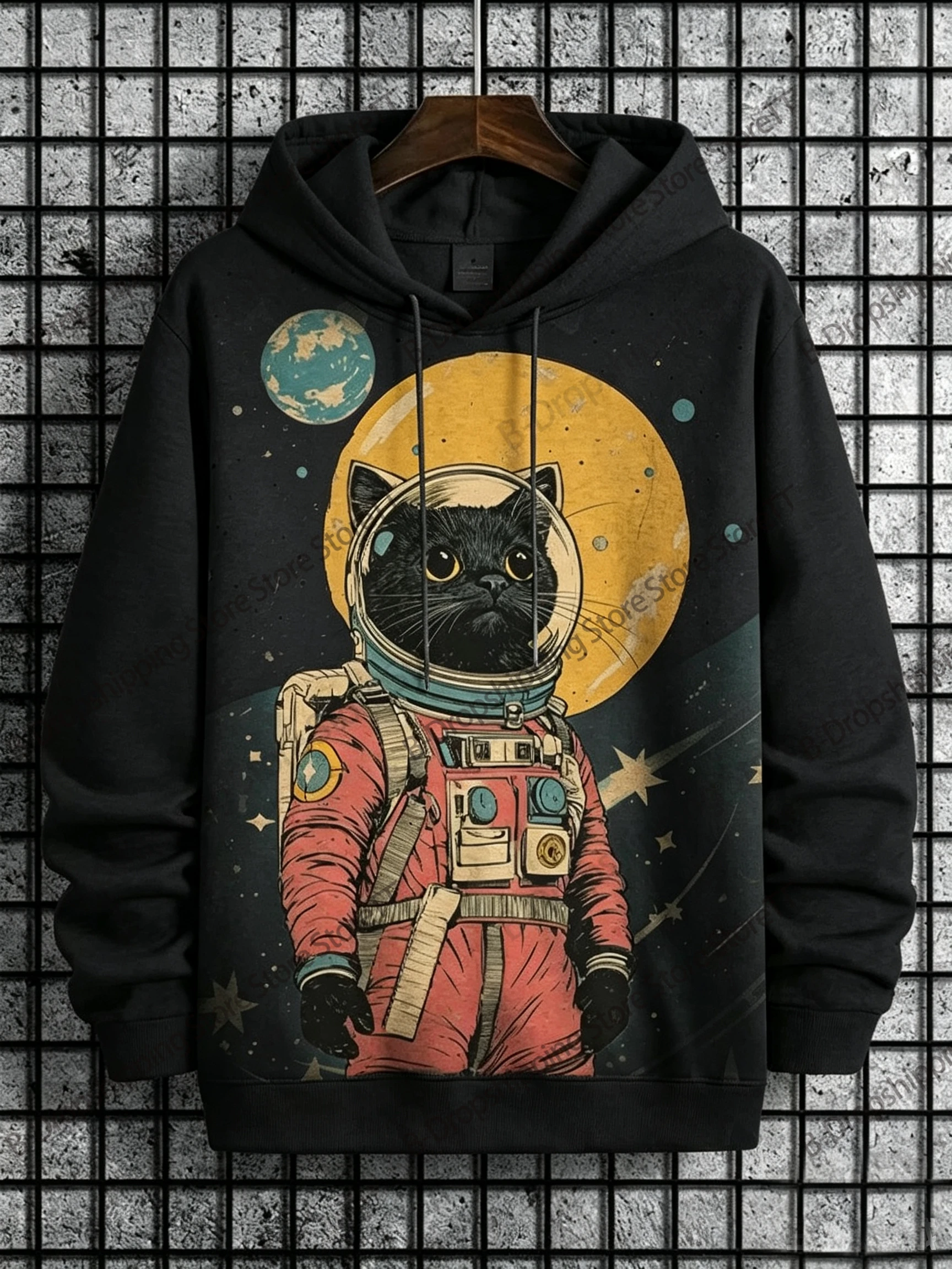Funny Cat Astronaut 3d Print Hoodie Men Fashion Samurai Hoodie Sweatshirt Adult Coat Women Sweats Men Clothing Sudaderas Hombre