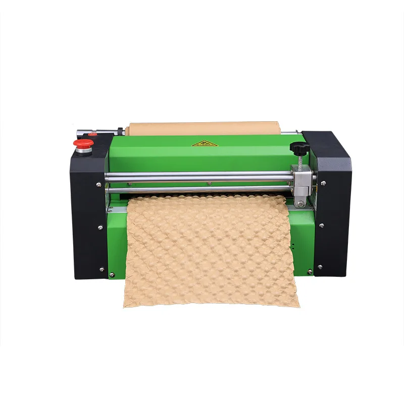 Kraft paper bubble press transportation buffer bubble paper folding paper forming automatic with cutter packaging machine