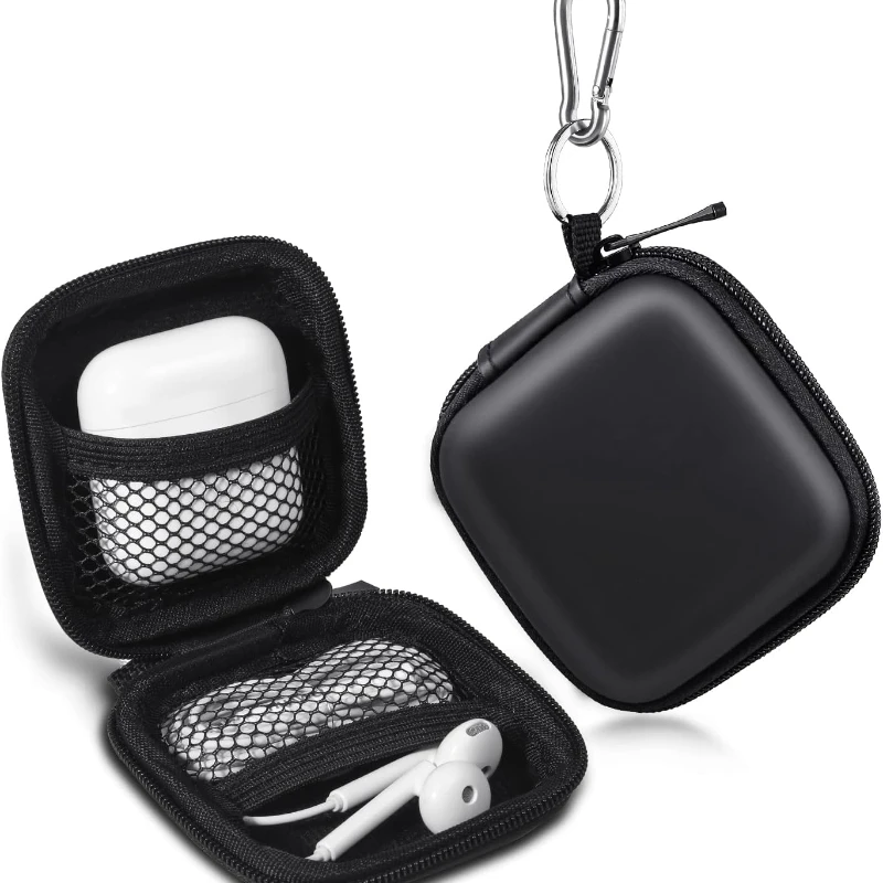 1PC Reusable Black Storage Bag Multifunctional Data Cable Storage Box Outdoor Travel Headphone Cable Daily Portable Items