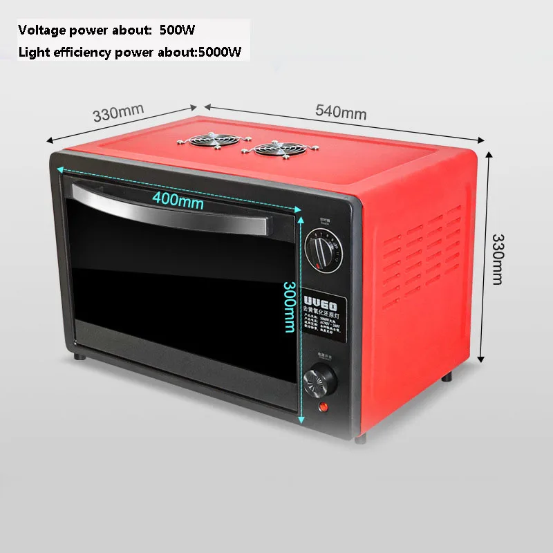 Crystal rubber shoes quickly remove yellowing and oxidation, UV oven curing lamp