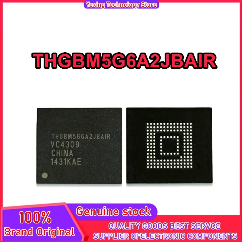 THGBM5G6A2JBAIR 8GB FBGA153 emmc Flash Particle Font Library 0-10 IC New Original in Stock