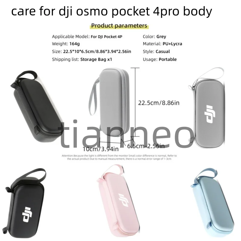 Carrying Case For DJI Osmo Pocket 4 Pro Body Protective Storage Bag Multiple Colors Available With And Without Shoulder Straps