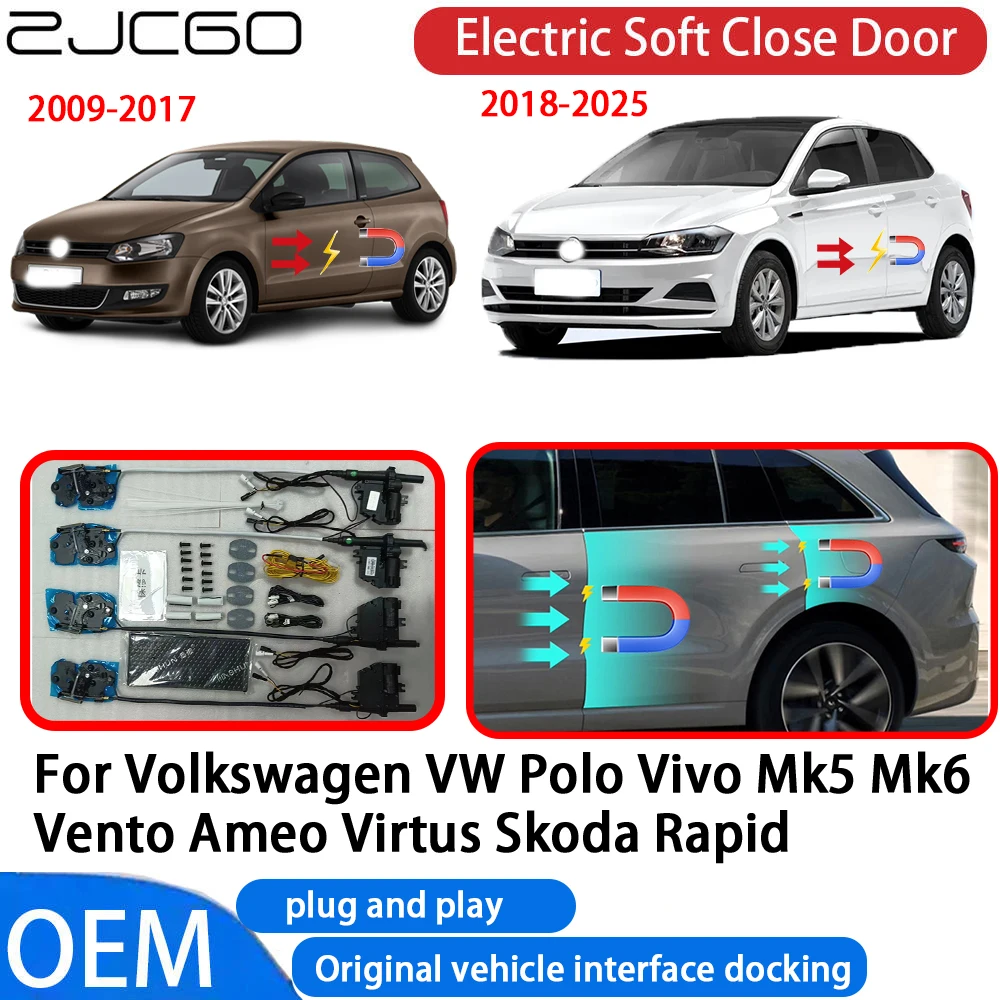 

for Volkswagen VW Polo Vivo Mk5 Mk6 Vento Ameo Virtus Car Automatic Electric Soft Close Door Closer System OEM Plug and Play