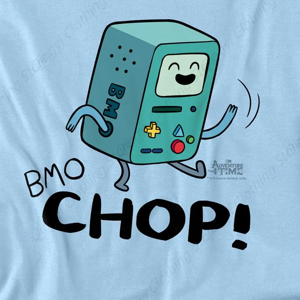 Adventure Time BMO Chop Unisex Adult T Shirt (Small) Light Blue