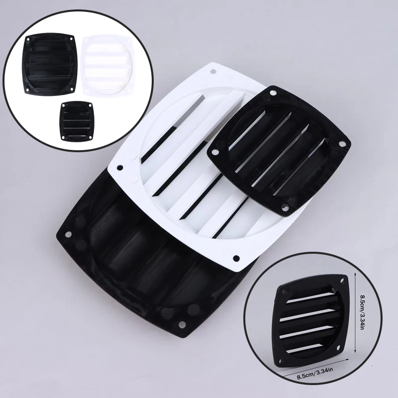 1PcsBlack/White  Boat Louvered Vent Replace Square Air Vent Grill Ventilation Ducting Cover Outlet Vent For Marine RV
