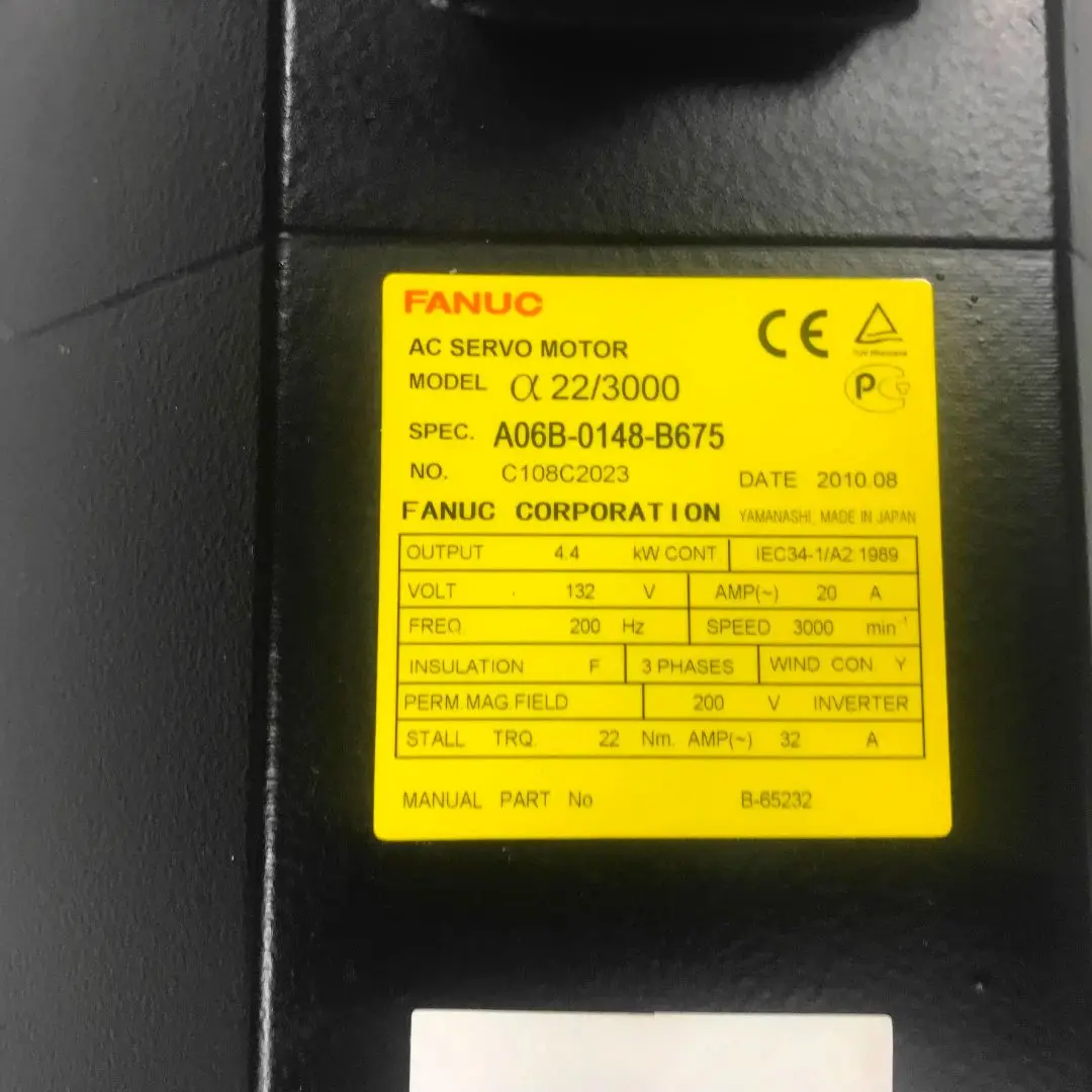 

A06B-0148-B675 Fanuc Motor warranty 3 months