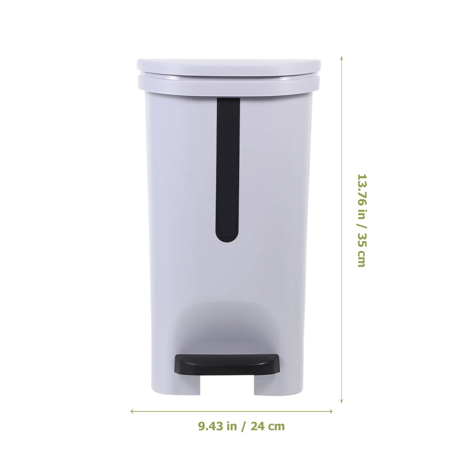 Cubo de basura con paso de 10L, contenedor de basura para baño con tapa, diseño de sellado, cesta de basura de plástico para cocina y sala de estar