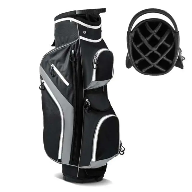 

Golf Cart Bag with 14 Way Top Dividers-Gray