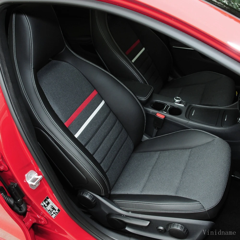 For Mercedes-Benz A Class W176 Hatchback 2012 2013 2014 2015 2016 2017 2018 PU Leather Custom Car Seat Covers Set Accessories