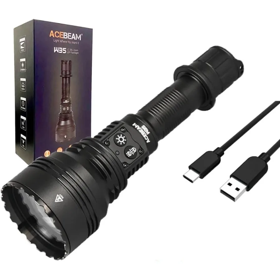 

W35 LC DEL Zoom LEP Flashlight - 800 Lumens, 2600 Meter Throw Distance
