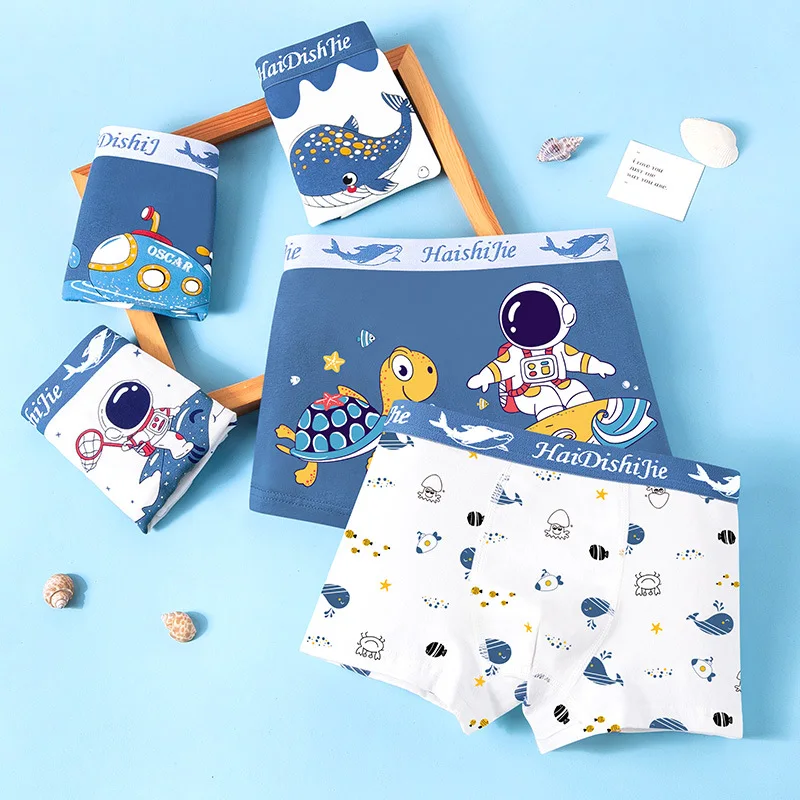 الأولاد القطن سراويل بوكسر 4 قطعة لا قرصة المؤخرة الصبي القطن قسم رقيقة شقة السراويل الطفل السروال الأطفال قيعان