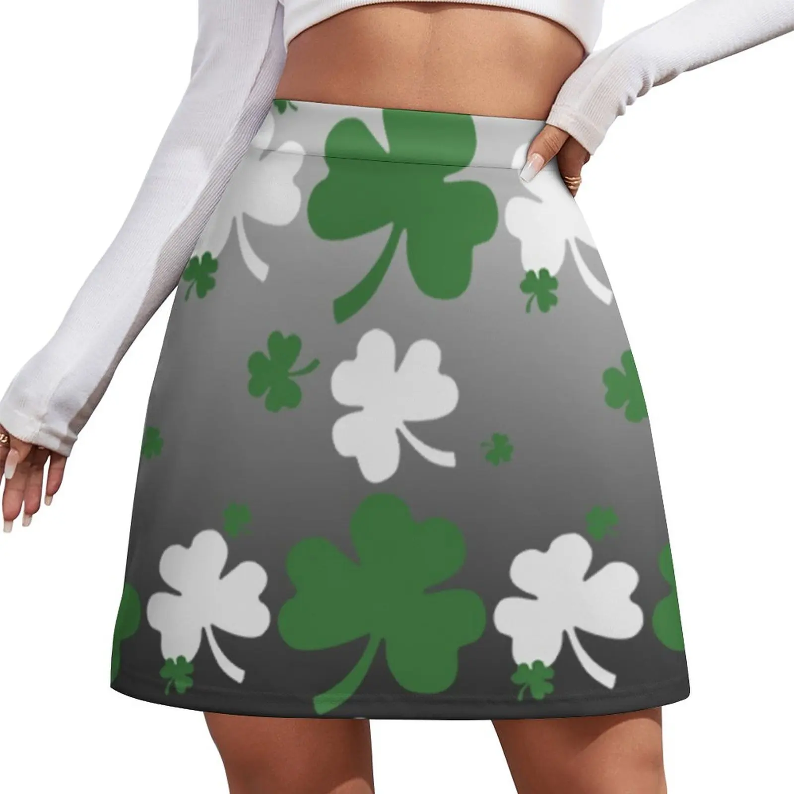 

Shamrocks, Green and White on Gradated Field Mini Skirt School uniform summer outfits for women 2025