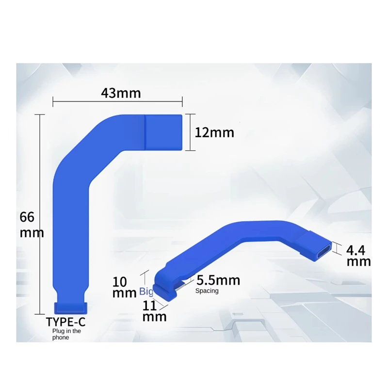 U-Shaped Charging Port Adapter Cable Type-C 90° 60W Fast Charging Does Not Affect Playing Games for Mobile  -Miuai】