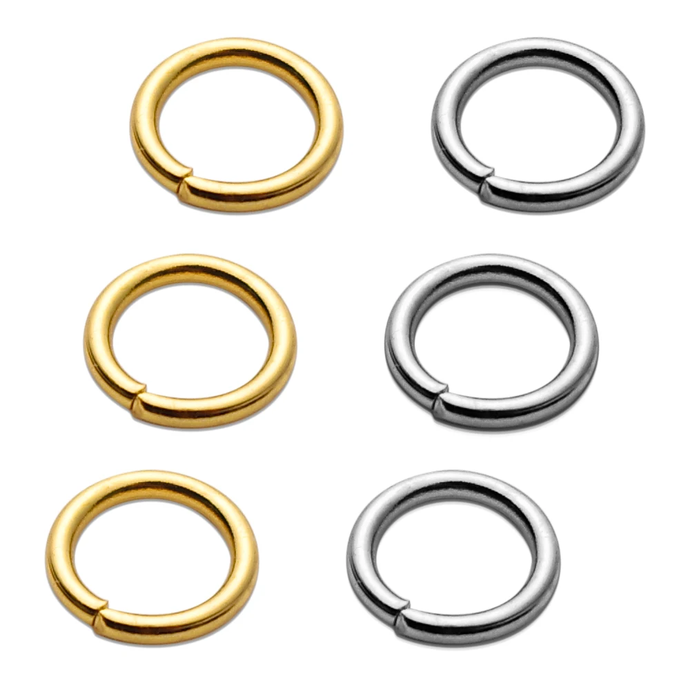 50-200pcs/lot Stainless Steel Open Jump Rings 4 5 6 8mm Split Rings Connectors DIY Necklace Jewelry Making Findings  Accessories