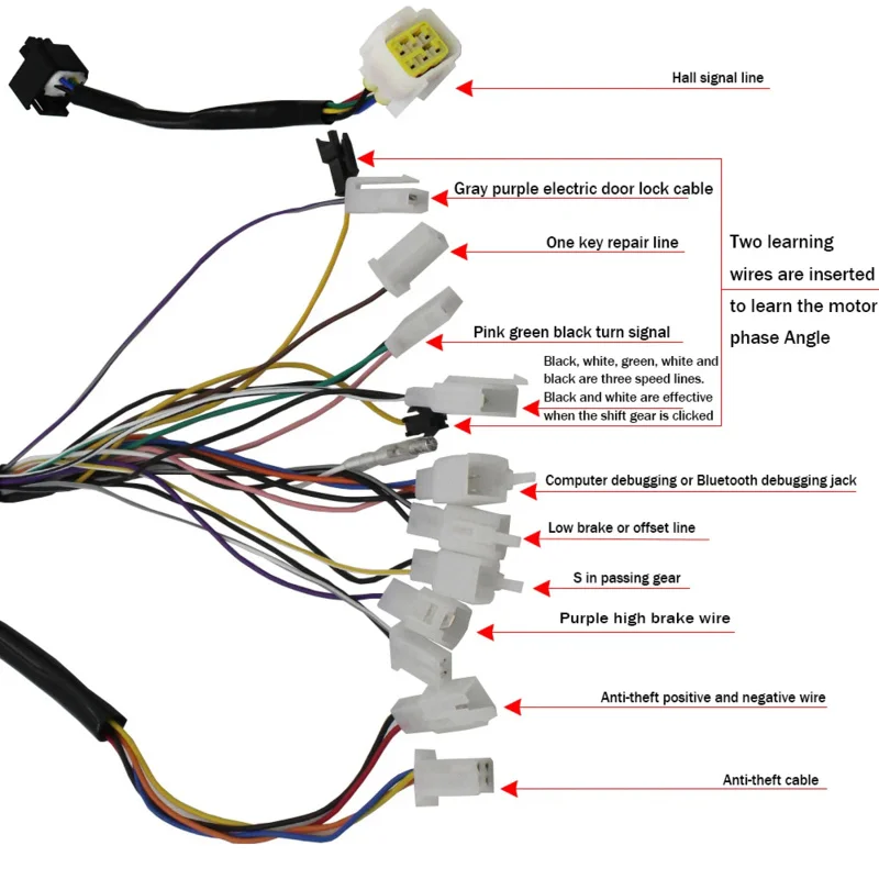 VOTOL EM25 EM30 EM50 EM100 EM150 EM50-4 EM80 GTS SP 7235 7255 72350 Electric Scooter Controller Cable Harness