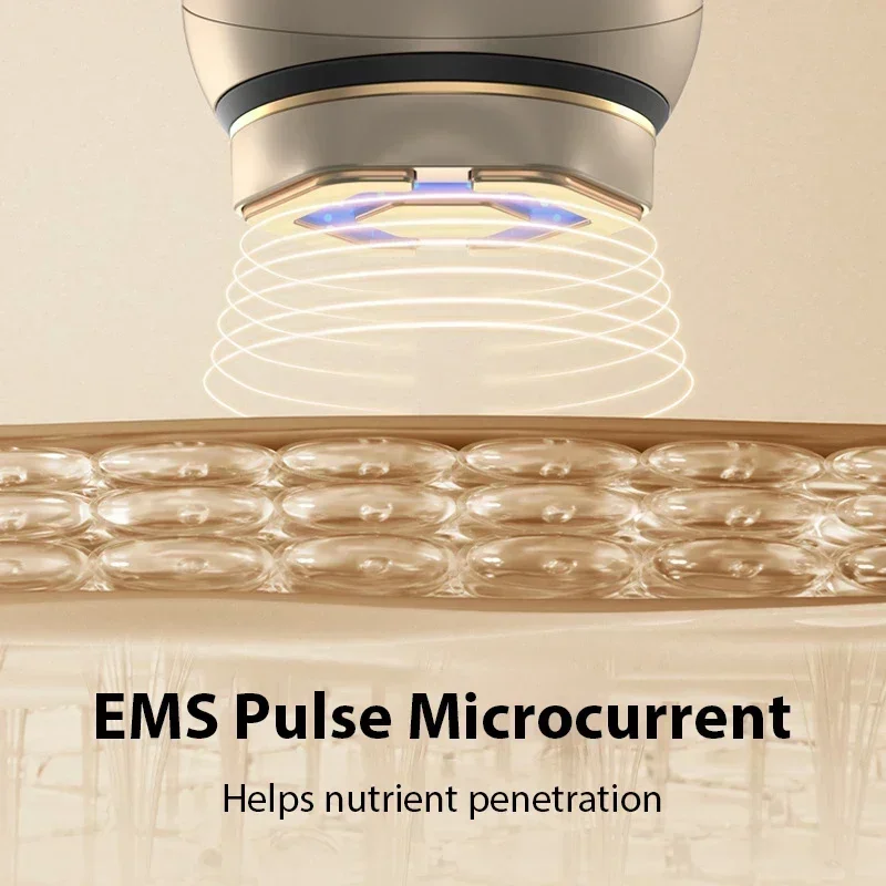 EMS Hautpflege Gesichtslifting Multifunktionsmassagegerät LED Photon Faltenentferner Heiße Kompresse 1200 Hz Vibration Anti-Aging-Gerät