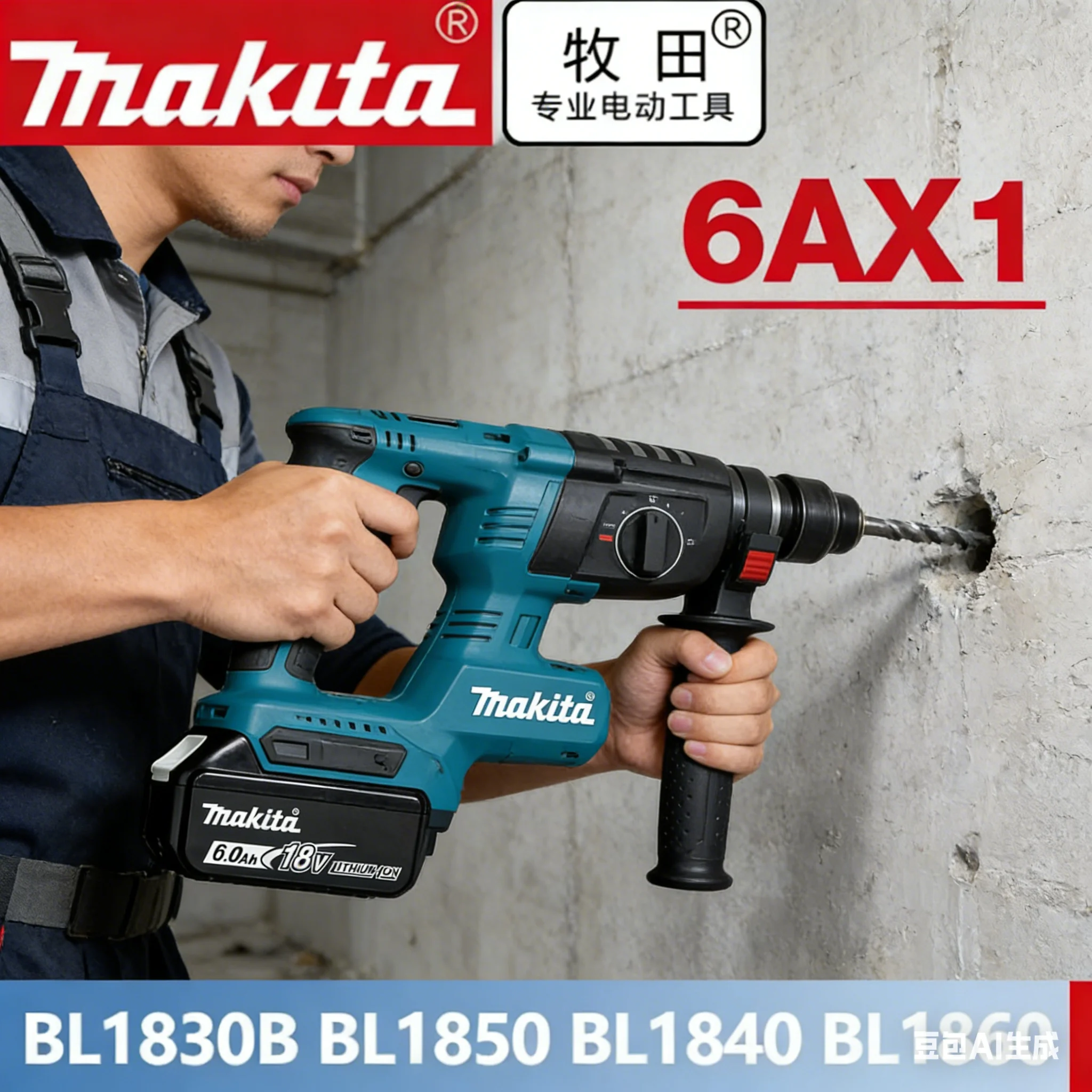 

Original Makita 6Ah for Makita 18V Battery BL1830B BL1850B BL1850 BL1840 BL1860 BL1815 Replacement Lithium Battery