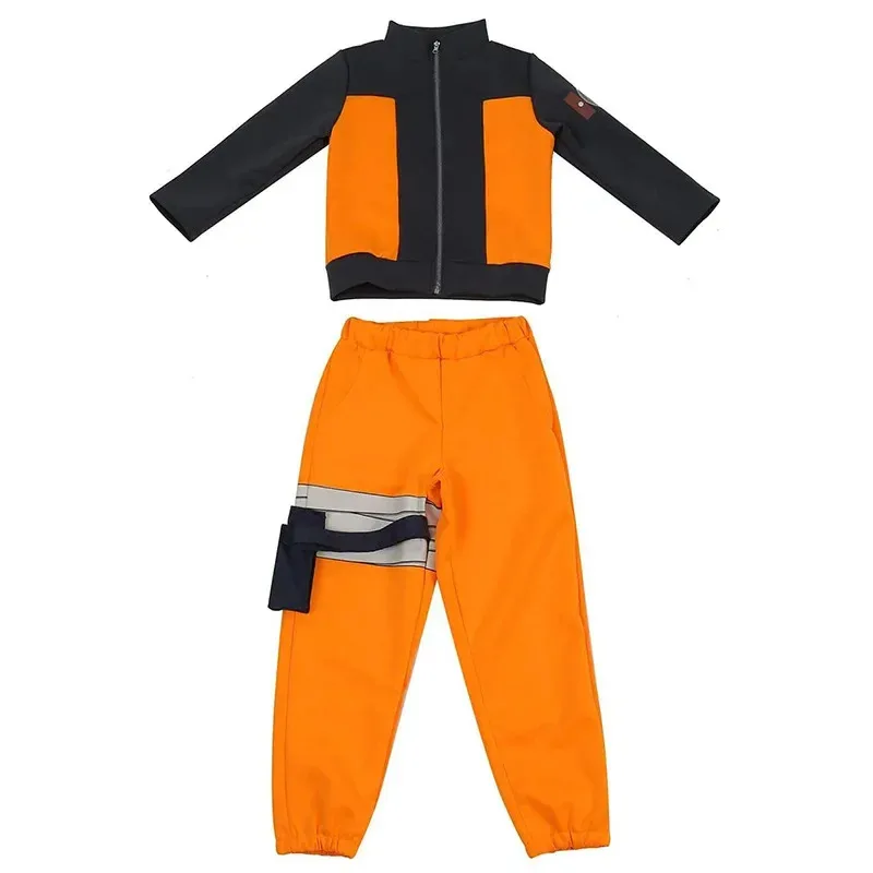 Новинка 2025 года, комплекты детской одежды для мальчиков K-Kakashi, аниме, униформа для косплея, детская нарядная куртка Узумаки, брюки, костюм Kunai Halloween eqs9X