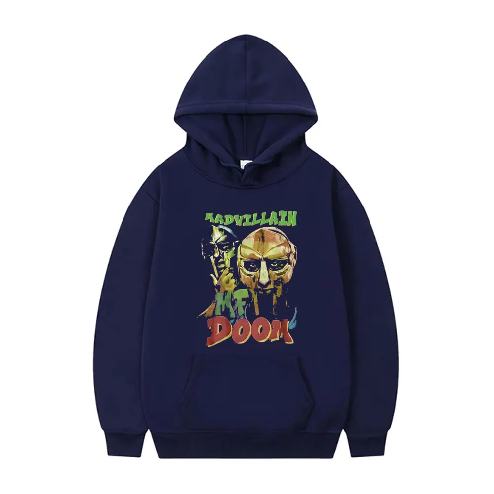 Rapper Mf Doom Madlib Madvillain Graphic Hoodie Men Women Hip Hop Vintage Sweatshirt Men's Casual Fleece Cotton Pullover Hoodies