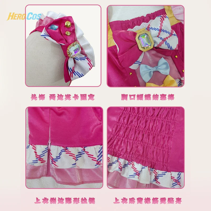 أيكاتسو! Nijino Yume أزياء تنكرية فستان معجزة فستان كعكة أنيمي زي حفلة الهالوين لعب الأدوار الملابس الملابس بطل كوس