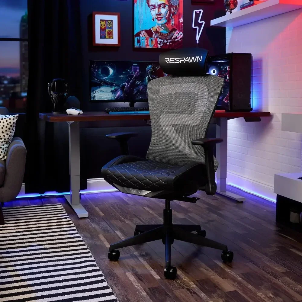 

BestsellerSPIRE Ergonomic Office Chair with Lumbar Support, Headrest, Adjustable Arms and Cooling Gel Seat Cushion, Comfy Breath