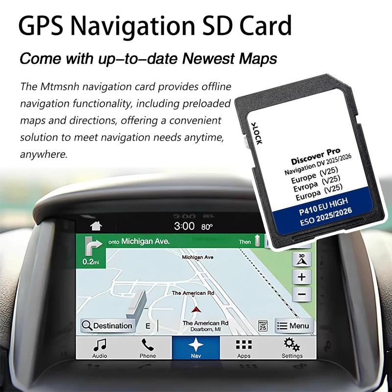 المملكة المتحدة أوروبا خريطة تحديث Sat Nav بطاقة SD 2025-2026 لشركة فولكس فاجن باسات توران تيجوان DV V25 وسائل الإعلام اكتشف برو الملاحة بطاقة الذاكرة 64 جيجابايت