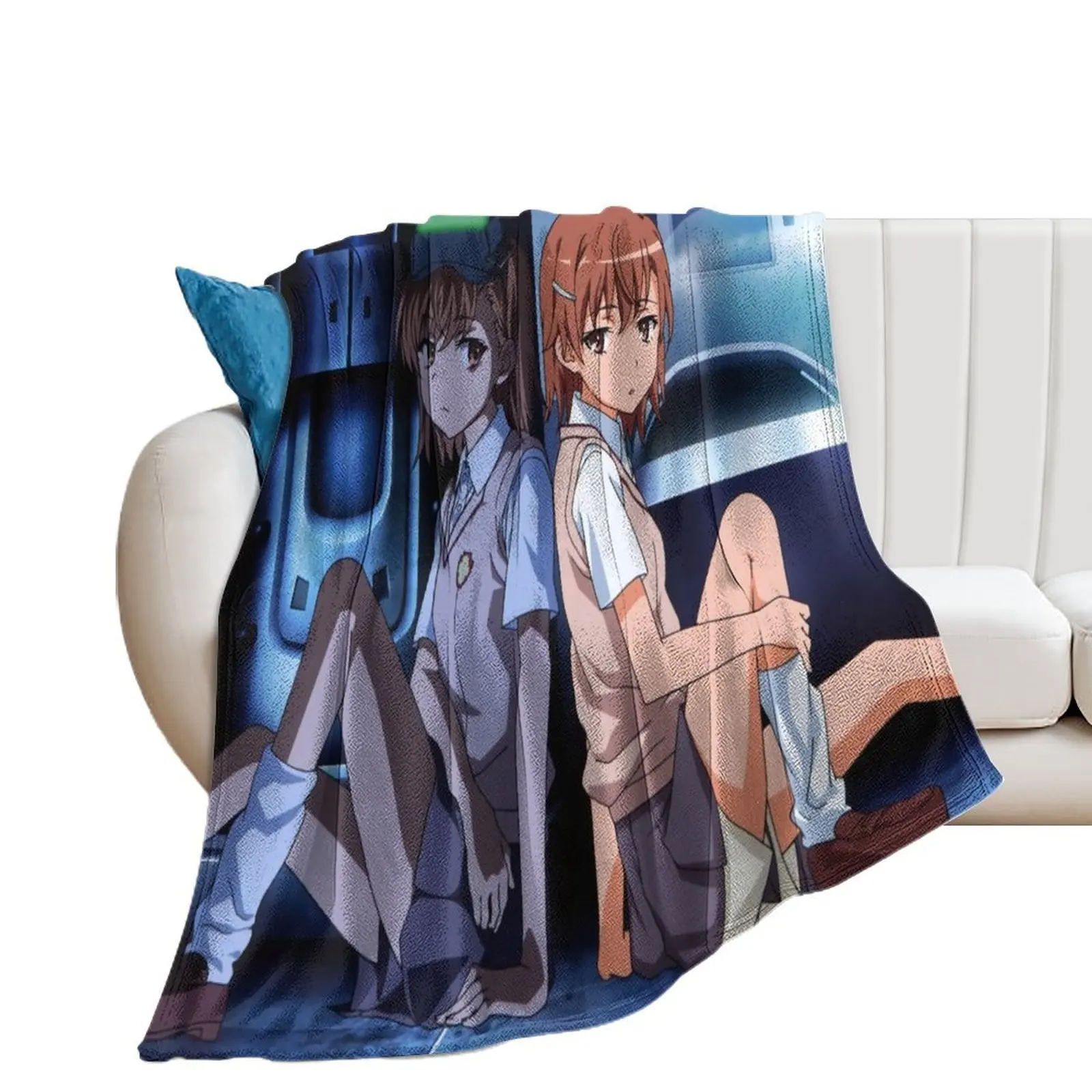 Toaru Series - Misaka Mikoto & Imouto Throw Blanket Single Luxury St cosplay anime Blankets