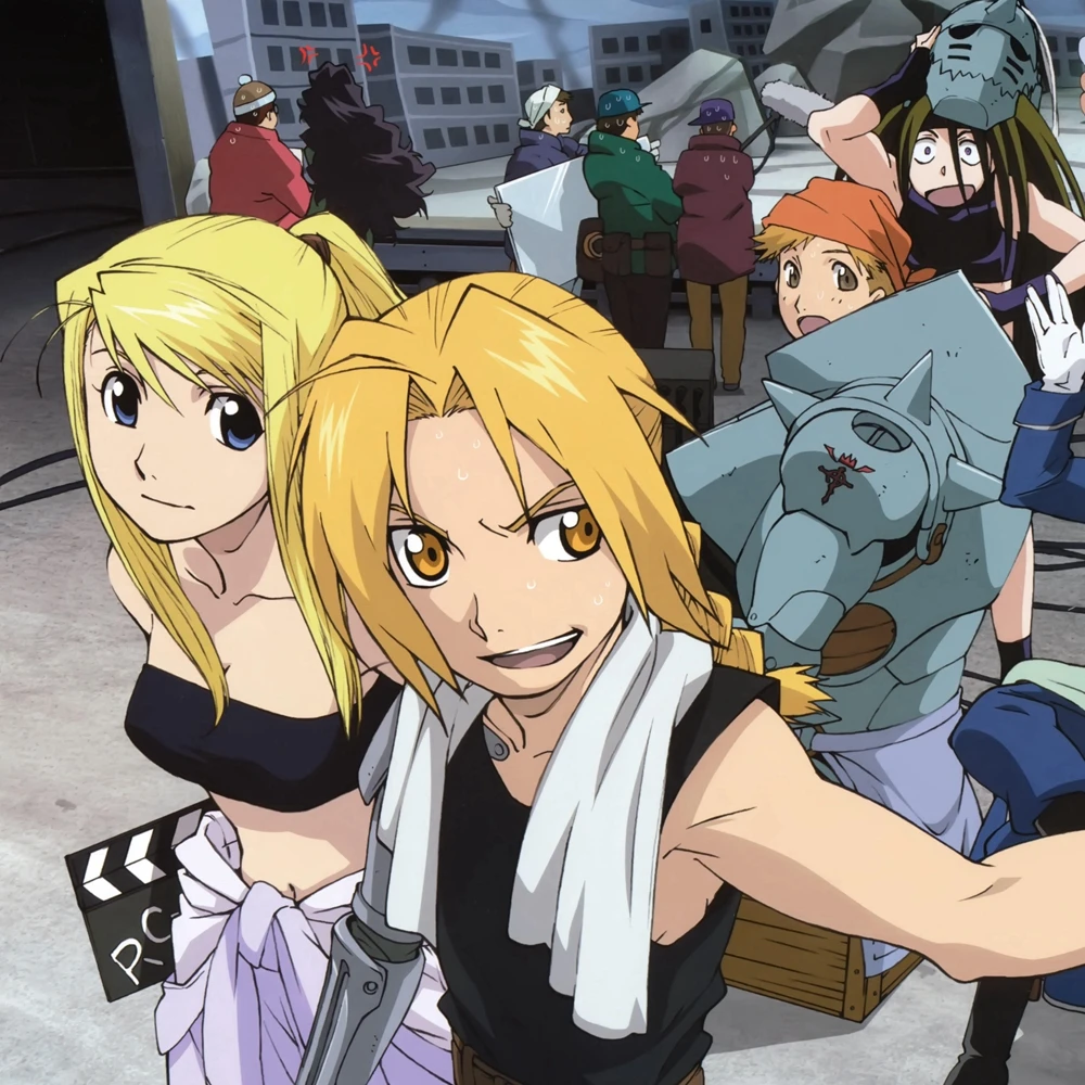 1 Pack Anime Sticker Fullmetal Alchemist Action Figures Edward Elric Winry Rockbell Character Model Decorative Supplies Gift Toy