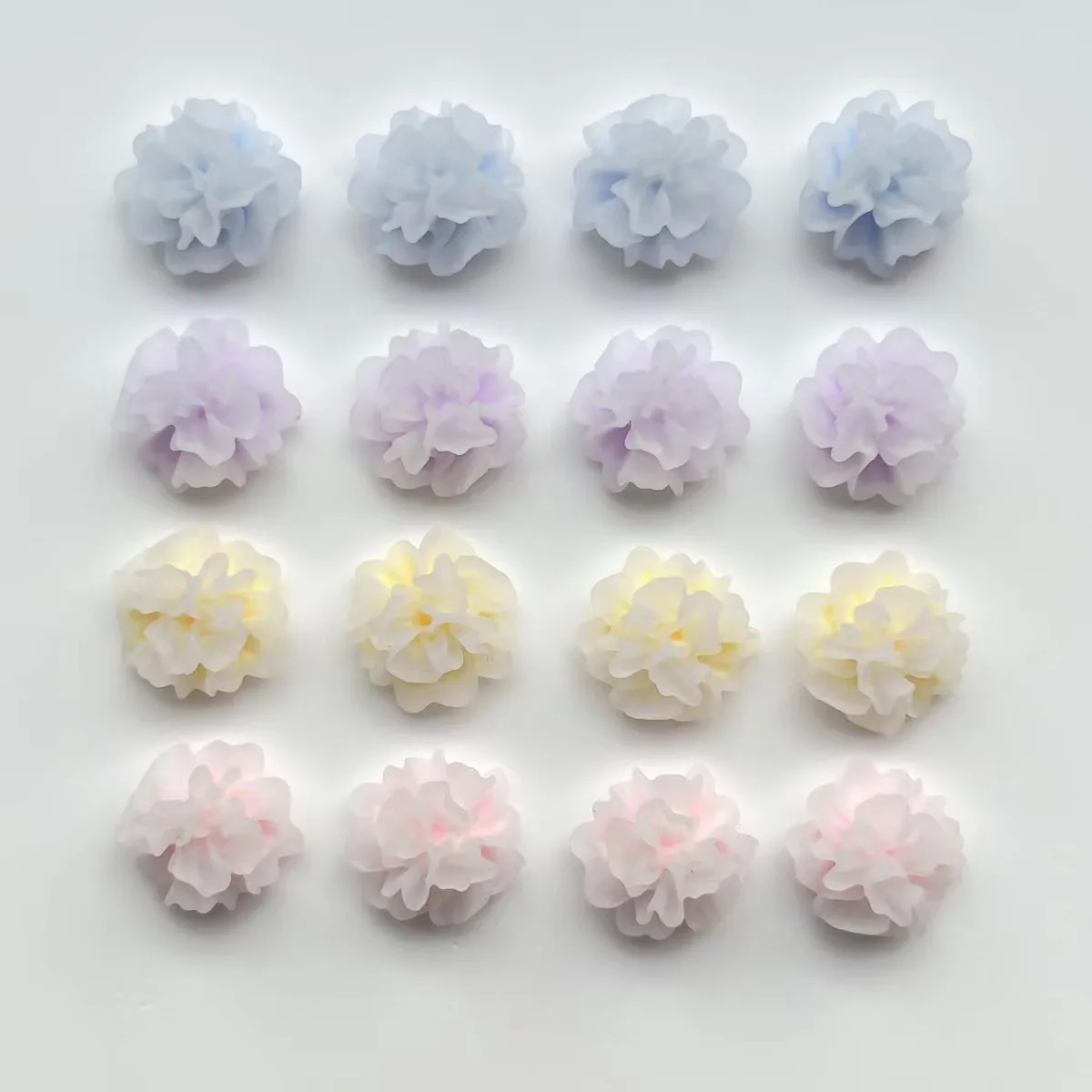 20pcs miniso luminous flower cartoon nail charms for diy nail making cute mini resin flatback nail art decoreation