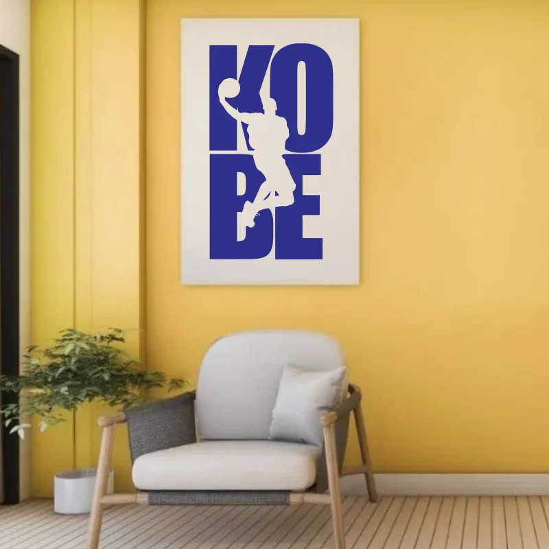 Kobe Wall Decals Kobe Sign Basketball star Vinyl Wall Sticker Black Mamba Mentality Basketball Player Gifts for Home Decor #193