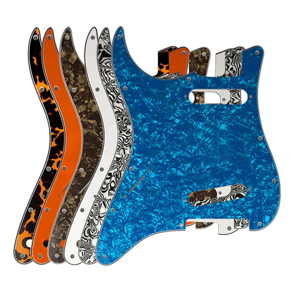 

Pleroo Custom Guitar Parts - For Left Hand USA\ Mexico Fd Strat 72'11 Screw Hole Standard SS St Scratch Plate Multicolor Choice