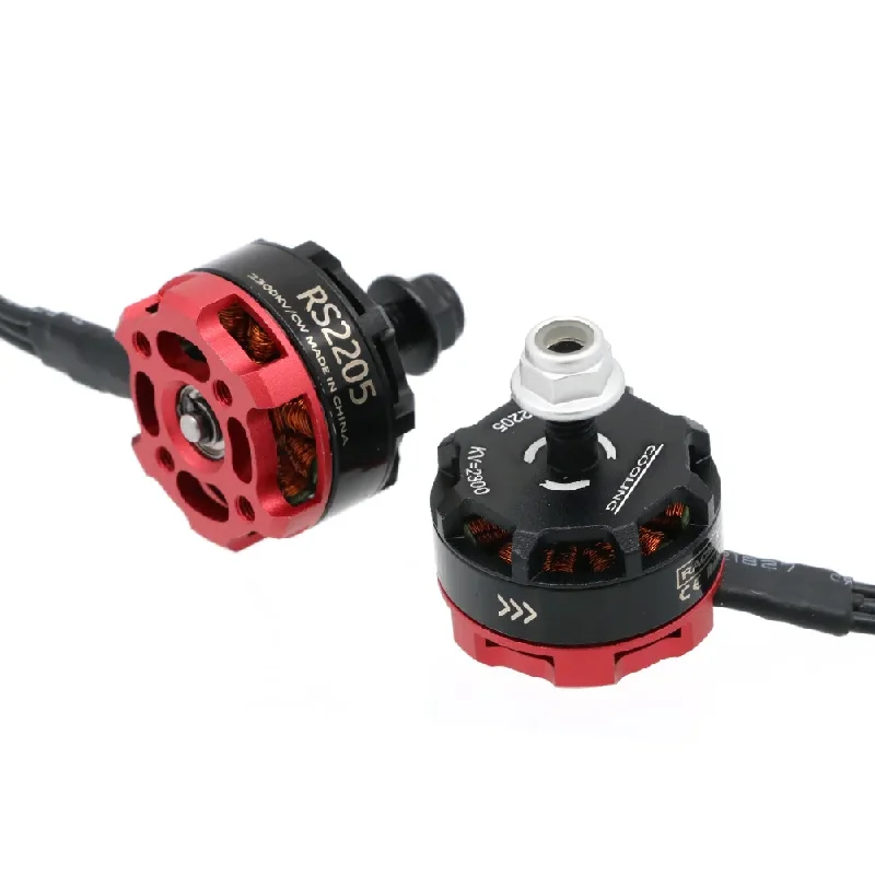 レーシングドローン用ブラシレスモーター,マルチコプター,rs2205 2205 2300kv cw ccw fpv rc qav250 x210,4個