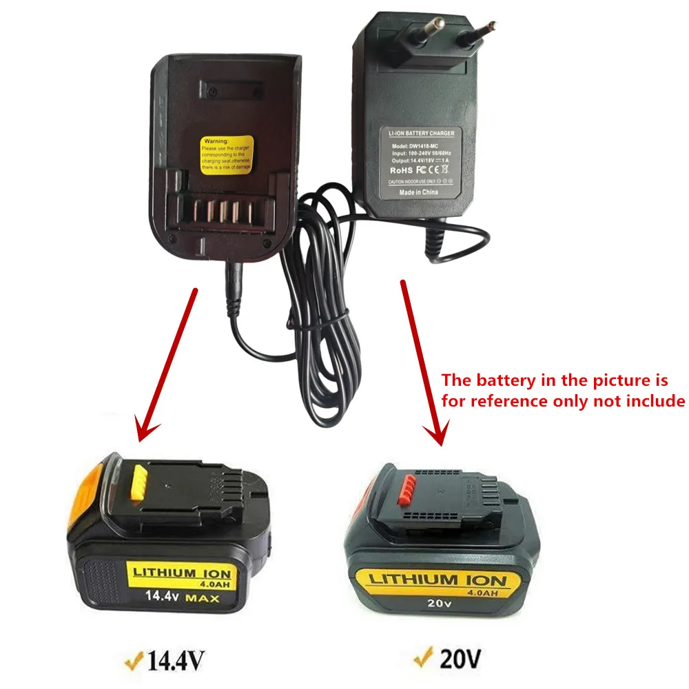 Li-ion Battery charger for Dewalt 14.4V 18V 20V Li-ion battery DCB140 DCB201 DCB200 DCB203 DCB205 DCB206 DCB181 DCB180 DCB182 1A