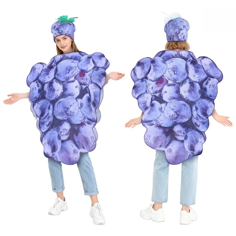 Purple Grape Cluster Foam Tunic Costume With Round Grape Shape For School Events Halloween Parties And Character Role Play view 2